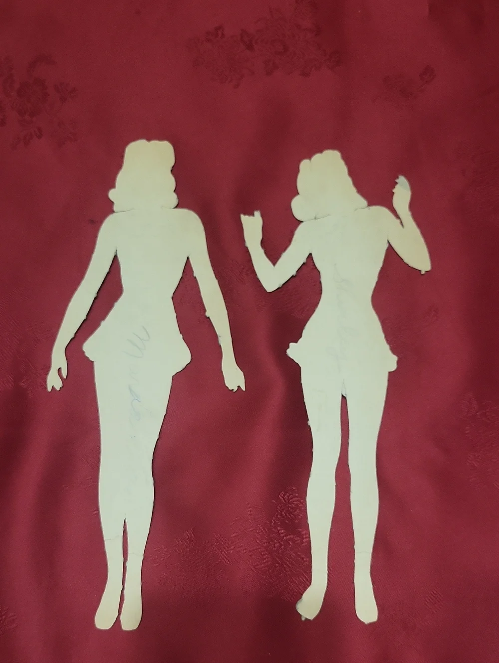 Vintage 1940's Paper Doll Vanity Table Set